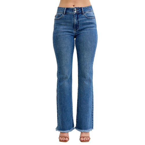 Women's Judy Blue High Waist Double Button Bootcut Jeans Medium Main