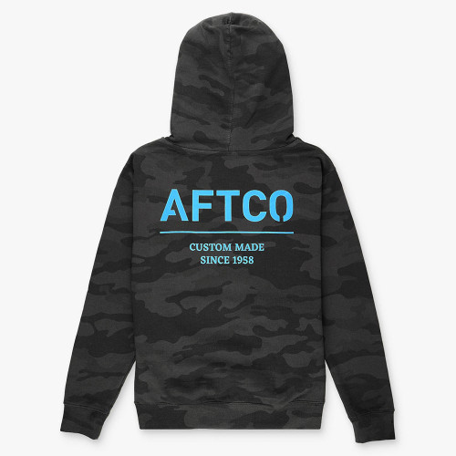 Boys' AFTCO Radar Camo Pullover Hoodie Black Camo Swatch