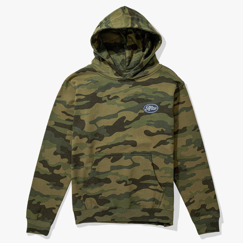 Boys' AFTCO Powerboat Pullover Hoodie Forest Camo Front