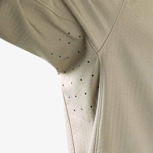 Men's AFTCO Reaper Windproof Zip Up Jacket Corriander Underarm Vent Detail