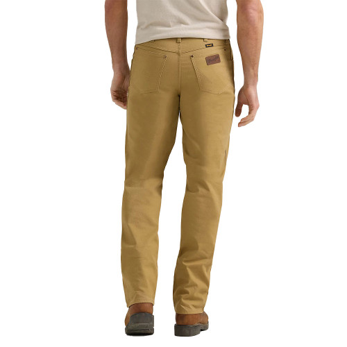 Men's Wrangler Tough Comfort Cowboy Cut Regular Fit Jeans Kelp Tan/Khaki Back