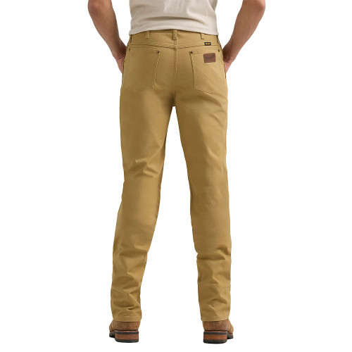 Men's Wrangler Tough Comfort Cowboy Cut Slim Fit Jeans Kelp Tan/Khaki Back
