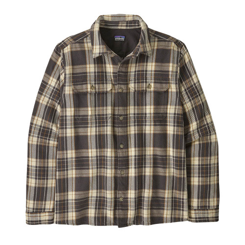 Men's Patagonia Fjord Loft Button Up Scultor Ink Black Shirt