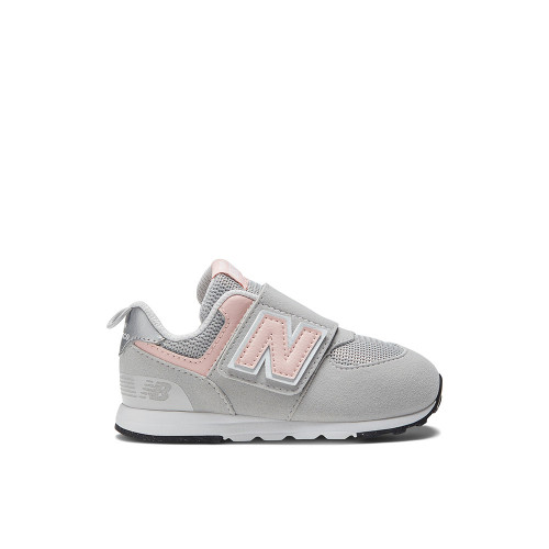Toddler Girls' New Balance 574 New-B Hook & Loop Rain Cloud Gray side Toddler Girls' New Balance 574 New-B Hook & Loop Rain Cloud Gray side