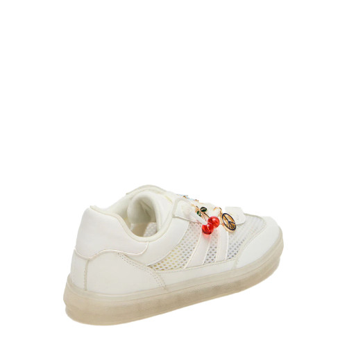 Girls' Steve Madden Verdict White Multi Sneaker heel