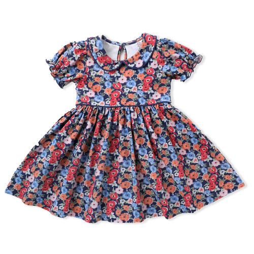 Infant/Toddler Girls' Swoon Baby Moonlit Garden Proper Dress Blue Floral Main