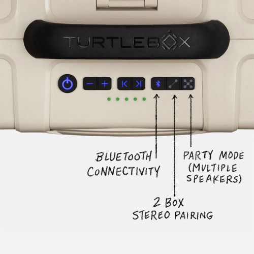 Turtlebox Grande Bluetooth Speaker Tan Buttons