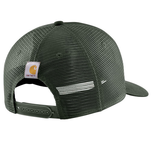 Men's Carhartt Rugged Flex Twill Mesh Back Camo Patch Forestry Green Cap back