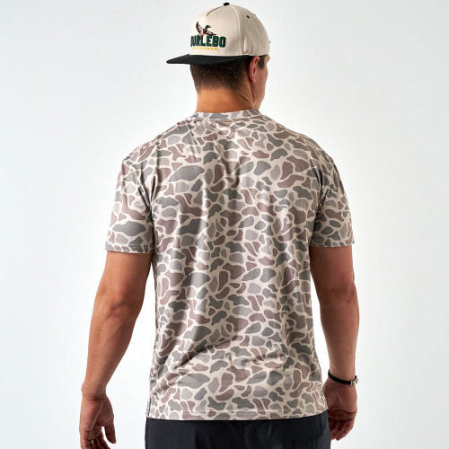 Men's Burlebo Short Sleeve Go To T-Shirt Deer Camo Back