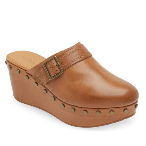 Women's Chocolat Blu Yogi Wedged Tan Leather Mule