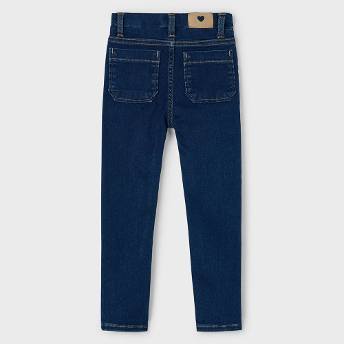 Girls' Mayoral Basic Super Dark Denim Blue Jeggings back