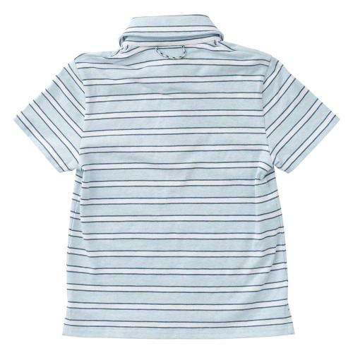 Boys' Prodoh Too Cool For School Polo Ice Water Copen Blue Stripe Shirt back