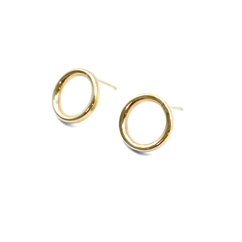 Erin Gray Circle Stud Earrings - Gold-Filled Main