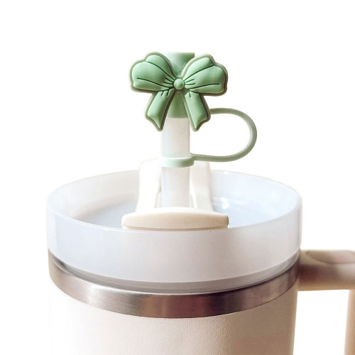 The Darling Effect Straw Topper Set - Cool Mint Bow Topper