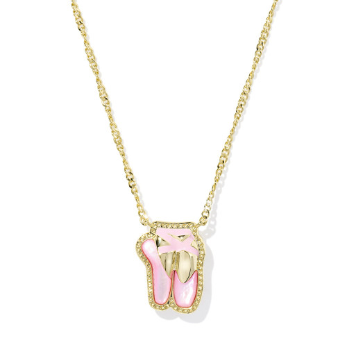 Kendra Scott Ballet Gold Short Pendant Necklace - Blush Mother Of Pearl Main