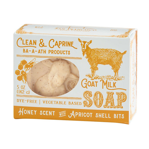Commonwealth Soap Clean & Caprine Goat Milk Bar Soap - Honey Apricot Front Main Package