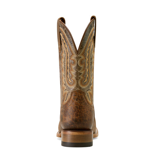 Men's Ariat Rock Ridge Wide Square Toe Western Boots - Saddle Brown Back