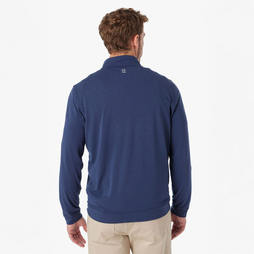 Men's Fair Harbor Compass Quarter Zip Pullover Navy Back