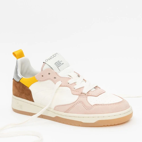 Women's Oncept Phoenix Court Sneakers Dusty Pink Front Angled