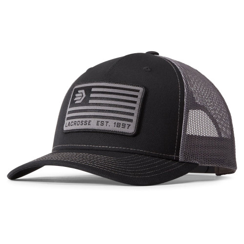 Men's LaCrosse Banner Trucker Hat - Black/Charcoal Main