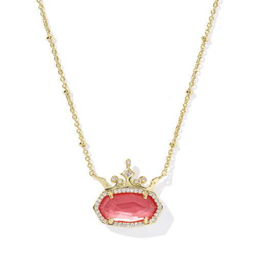 Kendra Scott x Disney Elisa Princess Gold Short Pendant Necklace