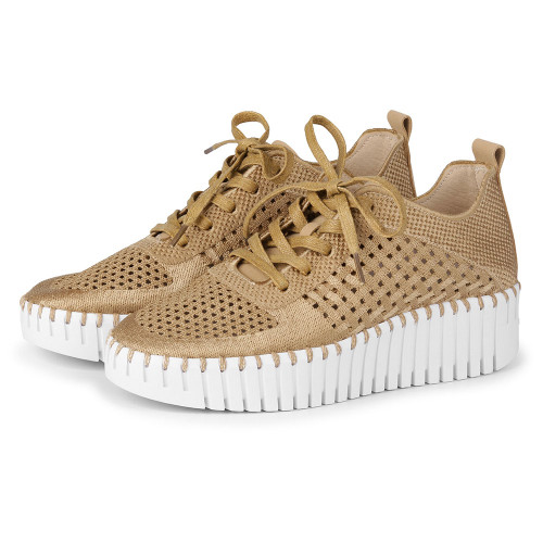 Women's Ilse Jacobsen Tulip Embroidery Slip On Latte Tan Khaki Shoe