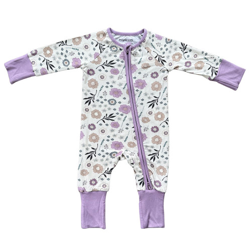 Infant/Toddler Girls' Babysprouts Long Sleeve Zip Romper - Winter Floral Main