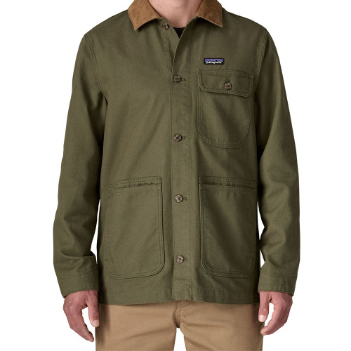 Men's Patagonia Point Reyes Canvas Basin Green Jacket front