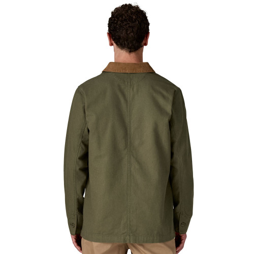 Men's Patagonia Point Reyes Canvas Basin Green Jacket back