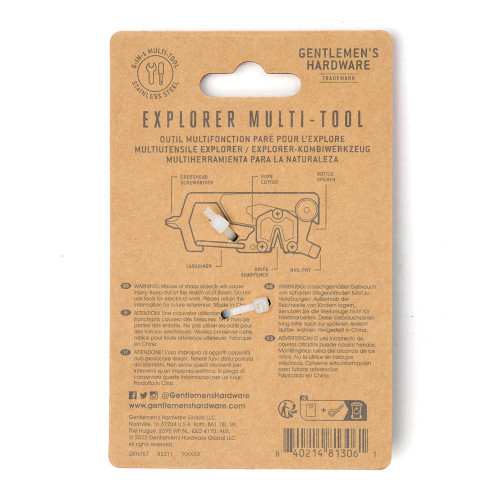 Gentlemen's Hardware Explorer Multi-Tool Back