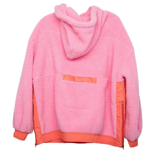 Women's Katydid Two-Toned Sherpa Pink Pullover back