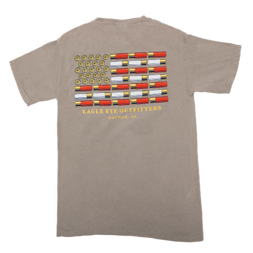 Adult Eagle Eye Outfitters American Ammo Flag T-Shirt Concrete Grey Main