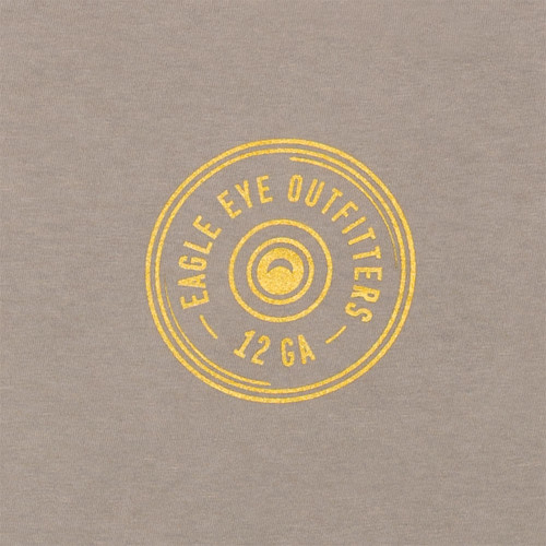 Adult Eagle Eye Outfitters American Ammo Flag T-Shirt Concrete Grey Front Graphic