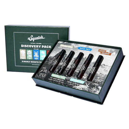 Dr. Squatch Mini Cologne Discovery Set Open