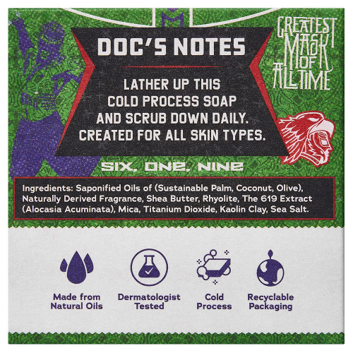 Dr. Squatch x WWE: Mysterio Magic Bar Soap Back