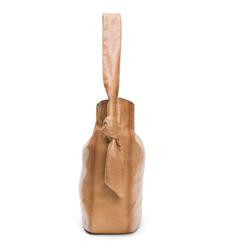 Frye Nora Knotted Hobo Shoulder Bag Beige Side