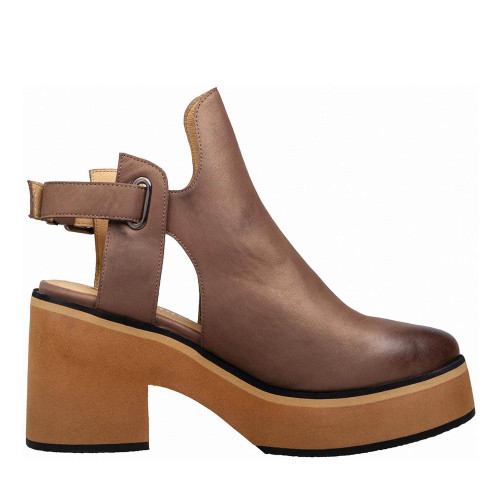 Women's Antelope Slingback Heeled Bronze Clog side