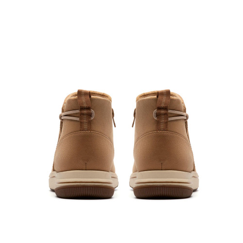 Women's Clarks Breeze Derby Ankle Boots - Camel Heel View