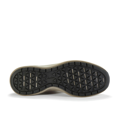 Men's Clarks Mullan Easy Leather Sneakers - Dark Brown Outsole View