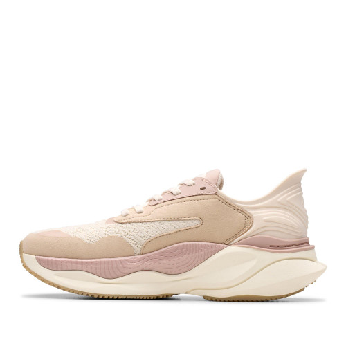 Women's Clarks Pace Walking Sneakers - Sand Multi  Instep Side