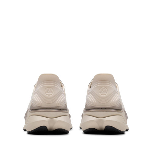 Men's Clarks Pace Walking Sneakers - Off White Back Heel View