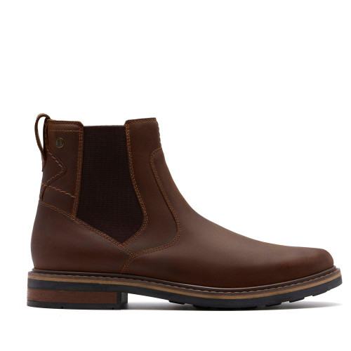 Men's Clarks Newford Easy Waterproof Boots - Beeswax Brown | Eagle