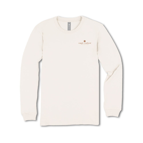 Women's Simply Southern Long Sleeve Dog People T-Shirt - Linen Front Detail