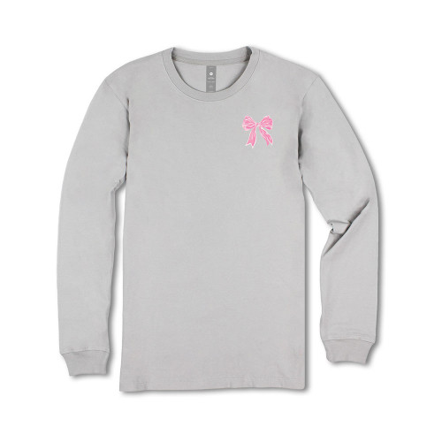 Women's Simply Southern Long Sleeve Rest T-Shirt - Sport Grey Front Detail