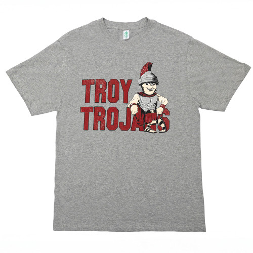 Adults JNJ Troy University Chill T-Roy T-Shirt Oxford Heather Grey Main