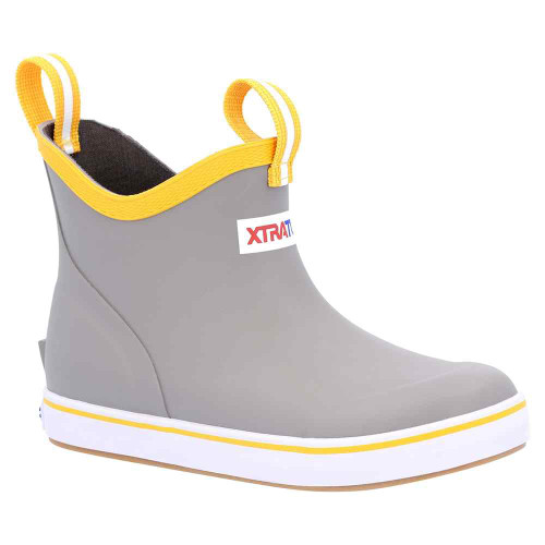 Little Boys' XTRATUF Ankle Deck Boot - Grey / Yellow Main