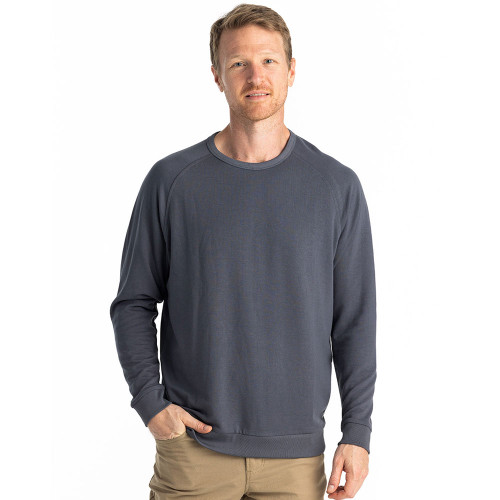Men's Free Fly Bamboo Lightweight Fleece Crewneck Storm Gray Shirt
