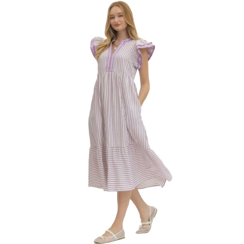 entro tiered midi dress Floral Print Tiered Halter Midi Dress by Entro S