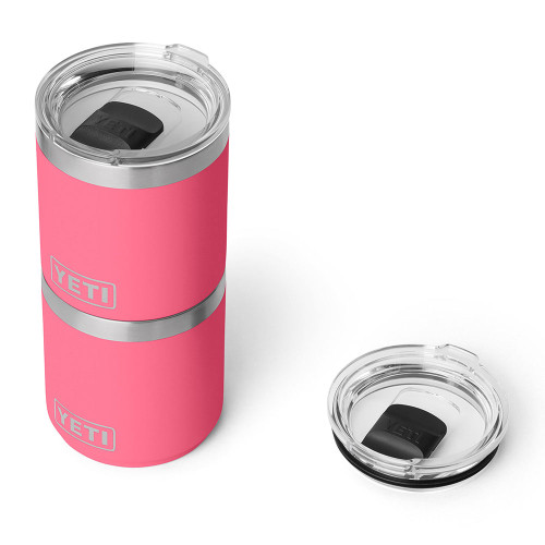 YETI 10 oz Rambler Ceramic Lined Lowball 2.0 With MagSlider Lid - Tropical Pink Stackable