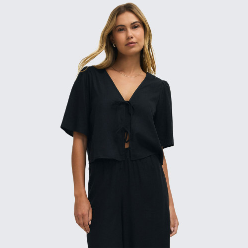 Women's Z Supply La Belle Linen Short Sleeve Top | Eagle Eye